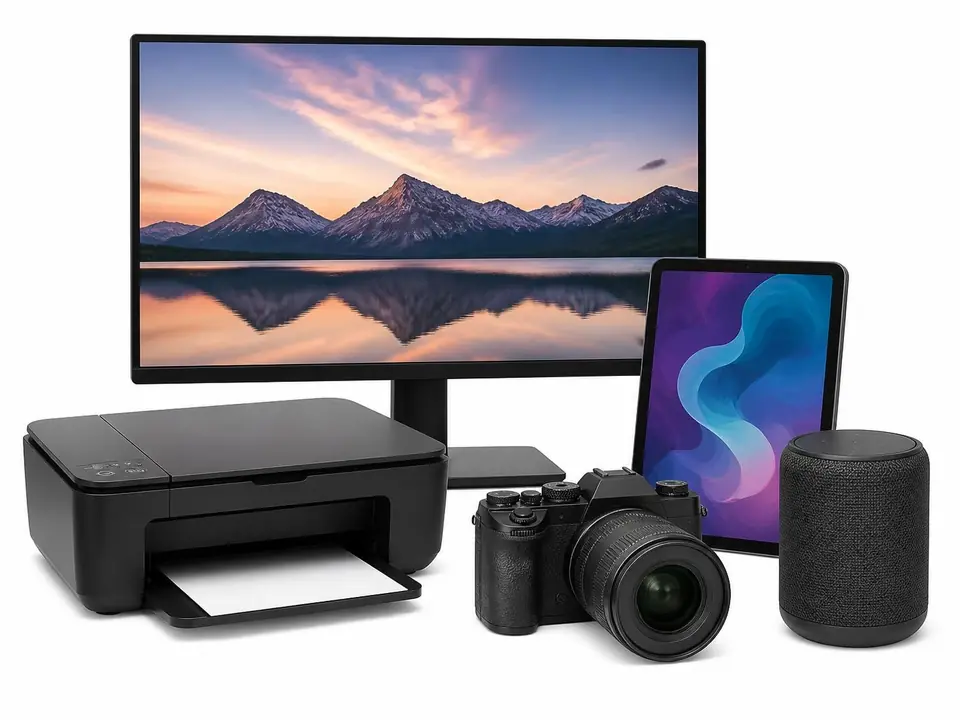 Computer monitor, printer, camera and tablet