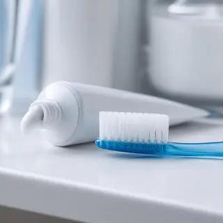 Toothbrush and toothpaste