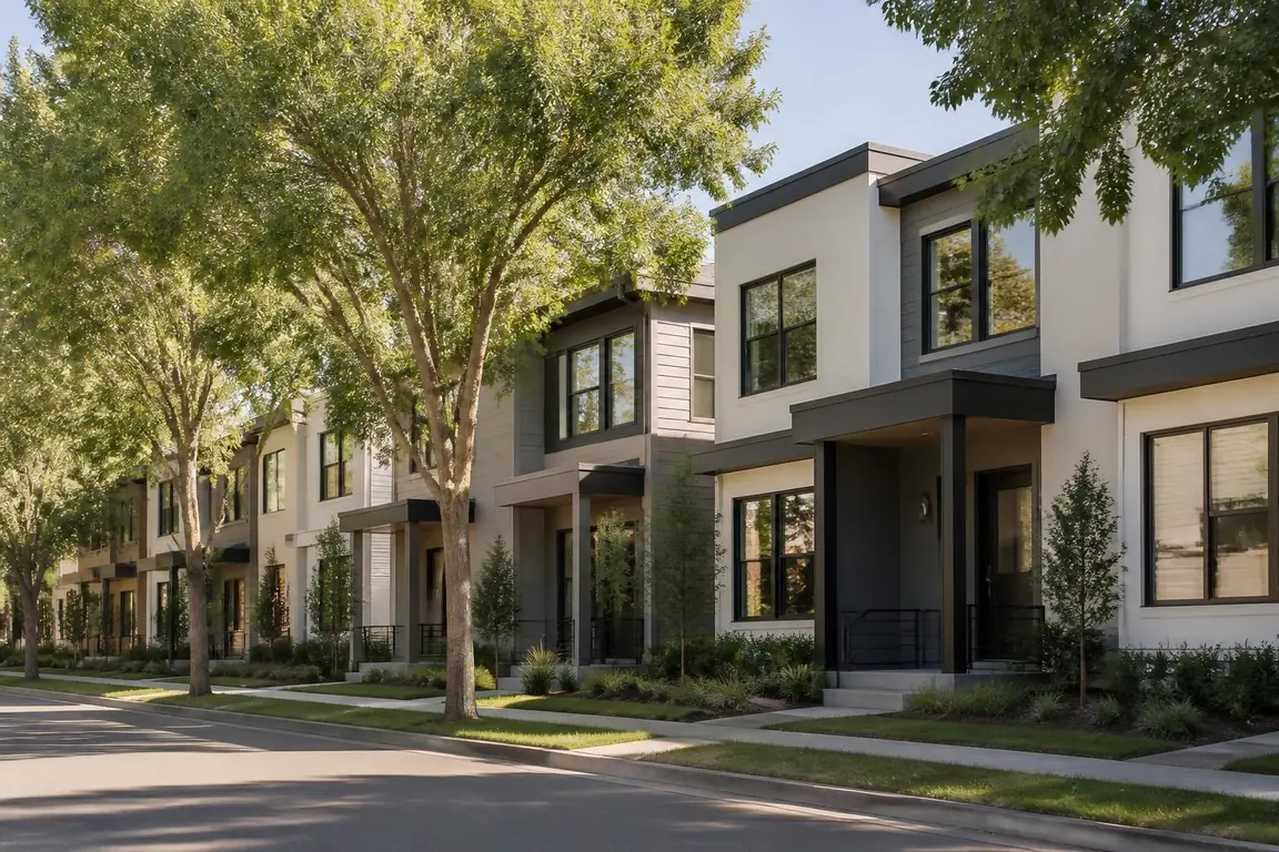 Row of townhouses